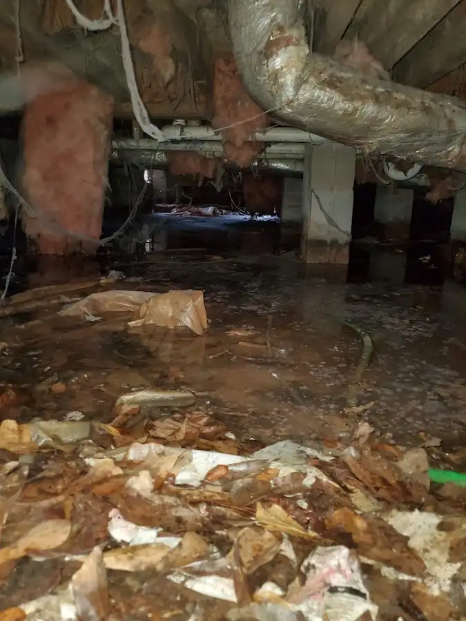 Crawl space flood assessment for Commercial Water Damage Restoration in Nibley